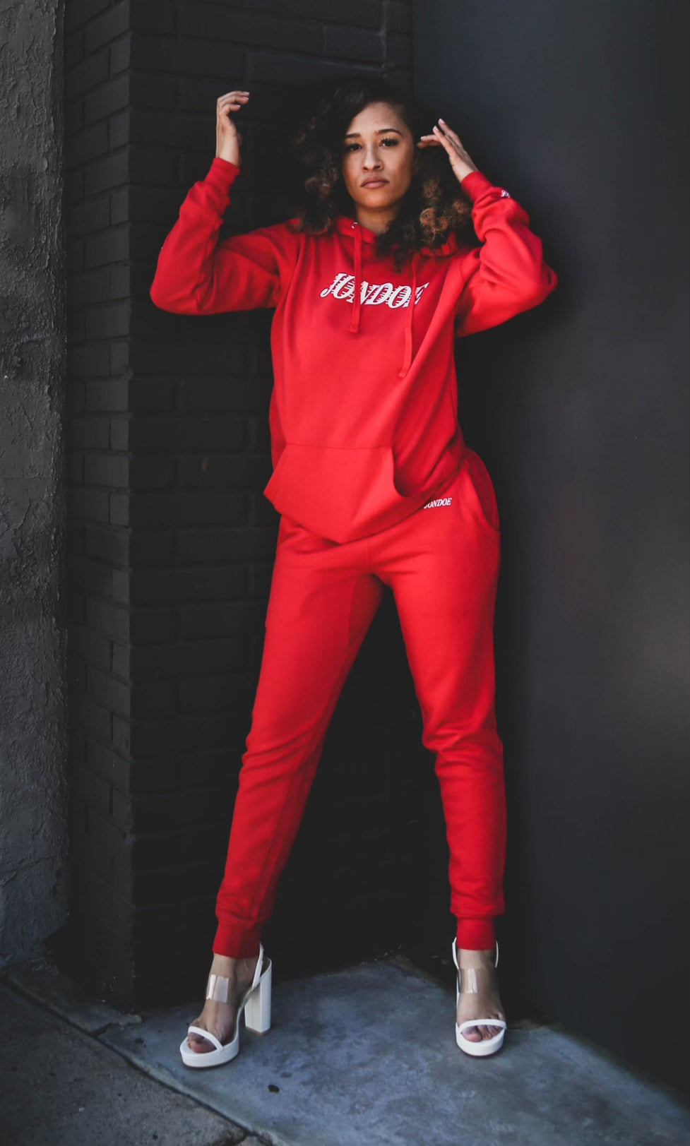 Red jogging suits online